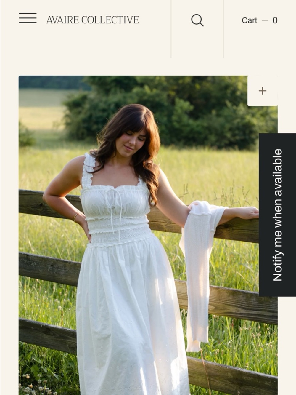 Avaire Collective White Sleeveless Smocked Midi Dress